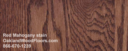 Red mahogany wood floor stain color